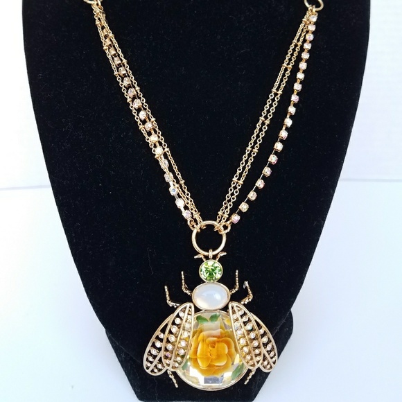 Betsey Johnson Jewelry - Betsey Johnson Long Bug Pendant Necklace